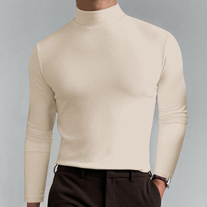 Men's Athletic Slim Fit Mock Neck Long Sleeve Pullover