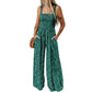 🌼 50% RABATT ☀️ | Ärmlös Jumpsuit med Blommönster – Hög midja & Vida Ben