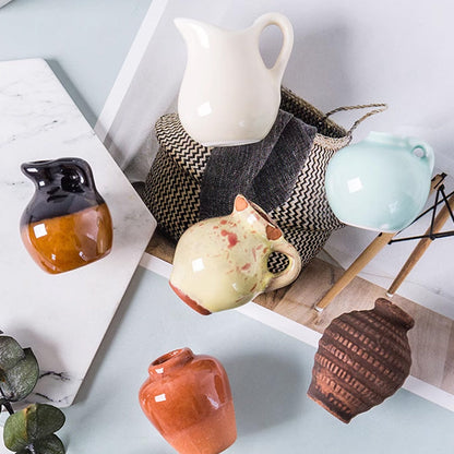 Mini ceramiczny wazonik z magnesem na lodówkę🌸