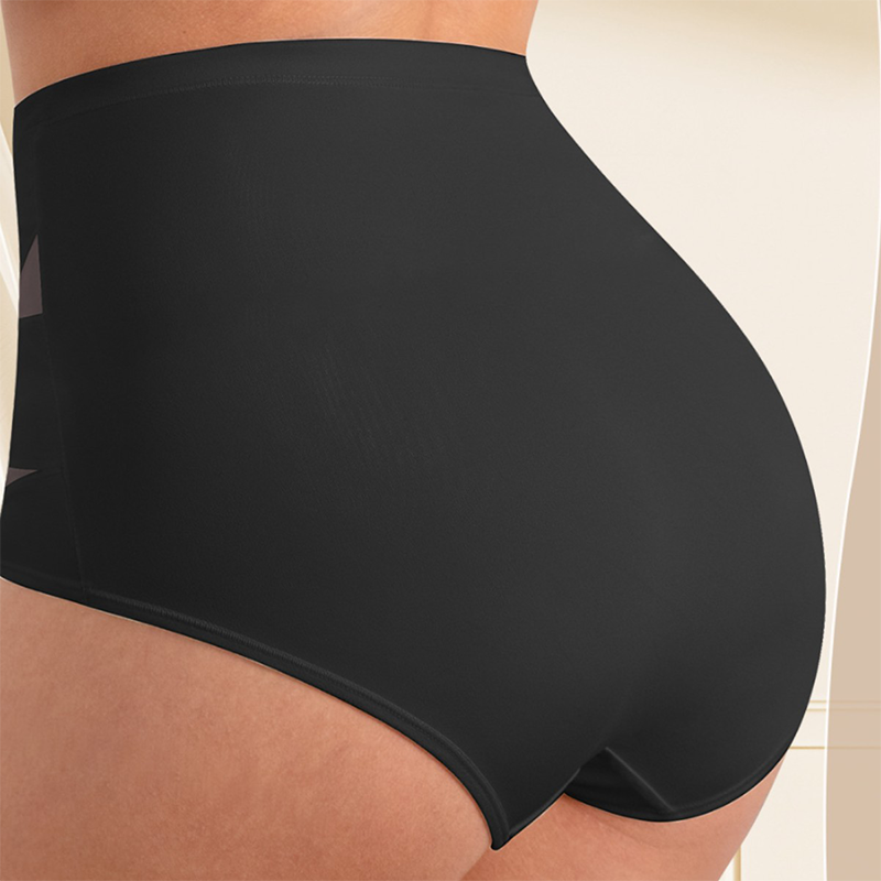 ✨ [Buy 1 Get 2 Free] Plus-Size High-Waist Cross Tummy-Control Shaping Panties – Anti-Roll Double Compression | S to 4XL