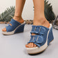 👡 Damskie sandały na obcasie z dżinsu – Casual, wygodne & uniwersalne ✨☀️