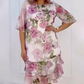 🌸Rekomendacje dotyczące odzieży damskiej w dużych rozmiarach!【S-4XL】🌷 Wielobarwna różowa sukienka z falbanami