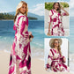 👗 50% RABATU! 🌸 Długa sukienka w kwiaty dla kobiet z dekoltem w serek – zwiewny materiał, romantyczny fason i idealna na lato ☀️
