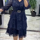🔥😍[S–4XL]🥳Sukienka z dekoltem w serek sięgająca do kolan👗