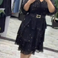 🔥😍[S–4XL]🥳Sukienka z dekoltem w serek sięgająca do kolan👗