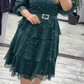 🔥😍[S–4XL]🥳Sukienka z dekoltem w serek sięgająca do kolan👗