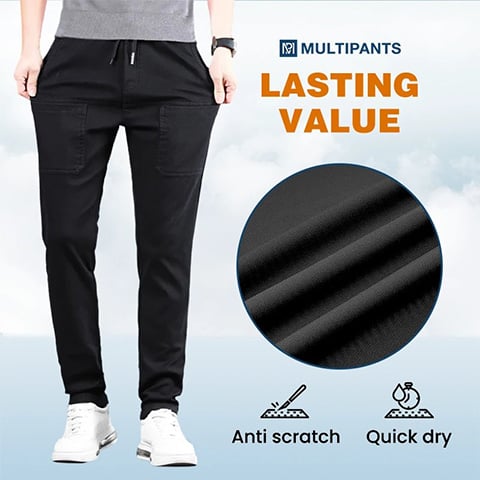 Men's 4-Way Stretch Multi-Pocket Everyday Cargo Pants