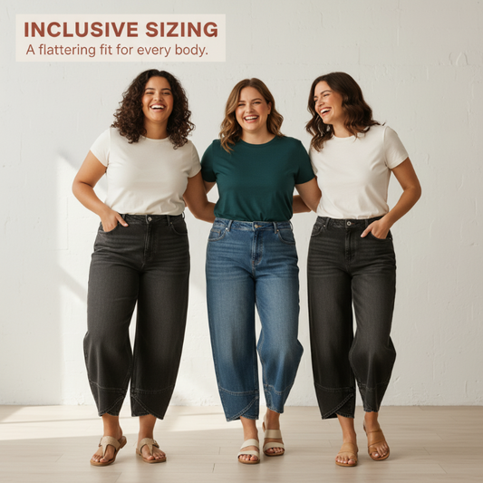 Damska dżinsowa kurtka z szerokimi nogawkami