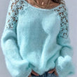 ⏳Time-Limited Special⏰Women's Crochet Lace Lantern Sleeve Sweater👚🌸