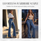 👖 Damskie elastyczne dzwony – wysoki stan, dopasowany krój i retro styl ✨