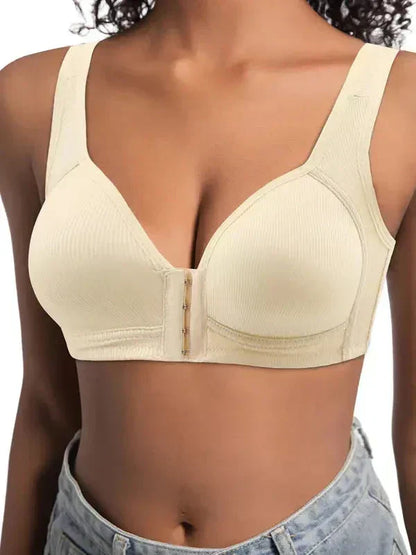 👙💪 Adjustable Front Closure Push-Up Bra – Wire-Free, Seamless & Side Support  ✨