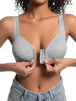 👙💪 Adjustable Front Closure Push-Up Bra – Wire-Free, Seamless & Side Support  ✨