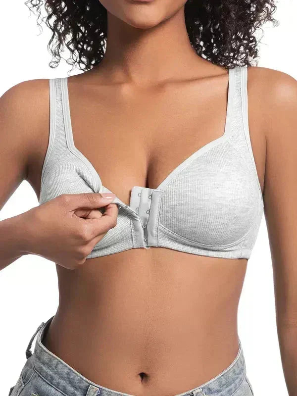 👙💪 Adjustable Front Closure Push-Up Bra – Wire-Free, Seamless & Side Support  ✨