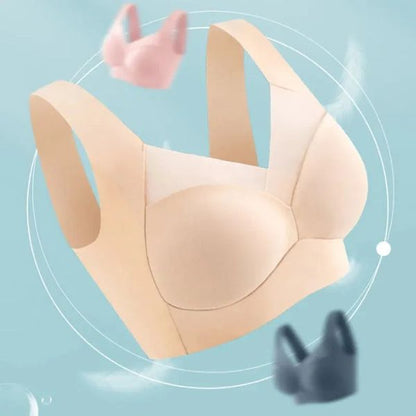 Women's Seamless Wireless Push-Up Bra with Back Smoothing & Natural Lift