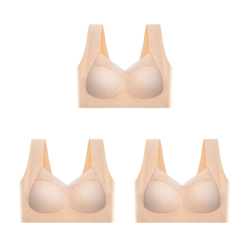 Women's Seamless Wireless Push-Up Bra with Back Smoothing & Natural Lift