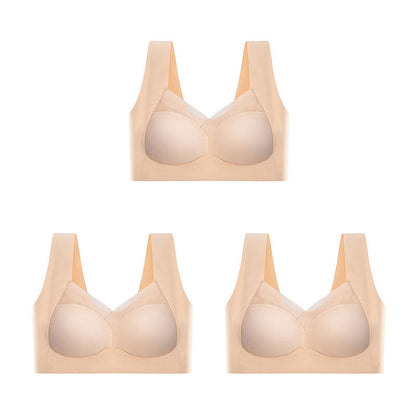 Women's Seamless Wireless Push-Up Bra with Back Smoothing & Natural Lift