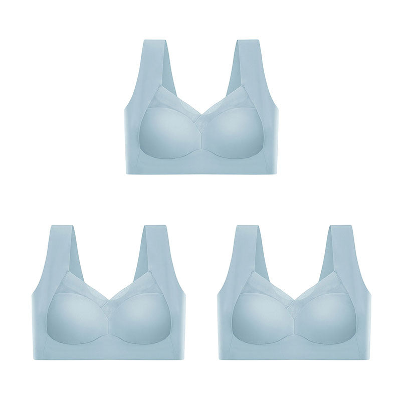Women's Seamless Wireless Push-Up Bra with Back Smoothing & Natural Lift
