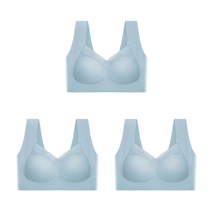 Women's Seamless Wireless Push-Up Bra with Back Smoothing & Natural Lift