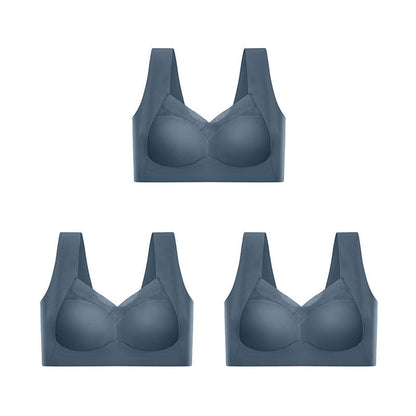 Women's Seamless Wireless Push-Up Bra with Back Smoothing & Natural Lift