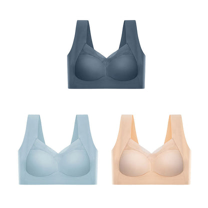 Women's Seamless Wireless Push-Up Bra with Back Smoothing & Natural Lift