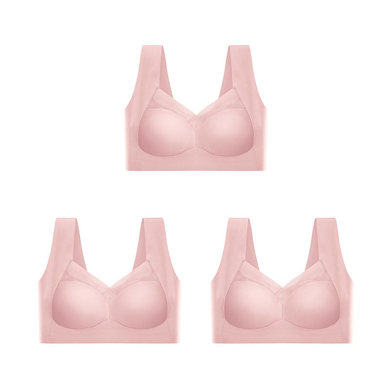 Women's Seamless Wireless Push-Up Bra with Back Smoothing & Natural Lift