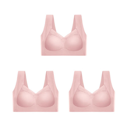 Women's Seamless Wireless Push-Up Bra with Back Smoothing & Natural Lift