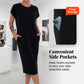 🔥Damska sukienka z krótkim rękawem w stylu casual🌟 Naturalny styl i komfort przez cały dzień 👗