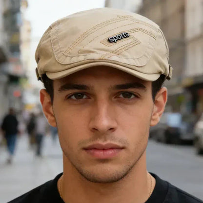 🧢 Classic Heritage Flat Cap – All-Season Breathable Cotton Ivy Hat | Adjustable Fit