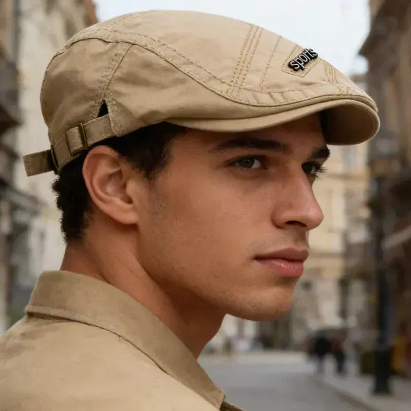 🧢 Classic Heritage Flat Cap – All-Season Breathable Cotton Ivy Hat | Adjustable Fit