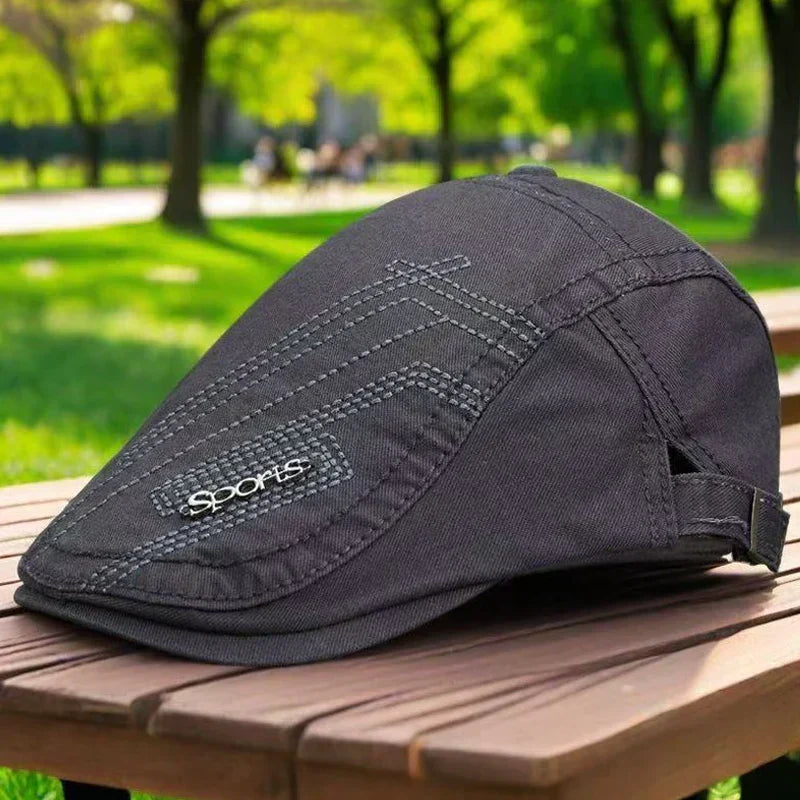 🧢 Classic Heritage Flat Cap – All-Season Breathable Cotton Ivy Hat | Adjustable Fit