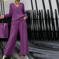 Women's V-Neck Casual 2-Piece Lounge Set