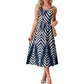 Damski Casual Sukienka Midi z Nadrukiem, Luźna