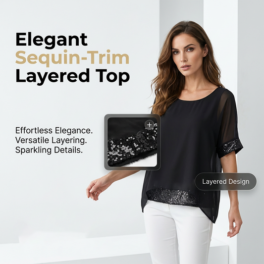 Damski top casual z okrągłym dekoltem