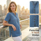 Damski, przewiewny, casualowy top w stylu jeansowym