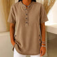 Damski, przewiewny, casualowy top w stylu jeansowym