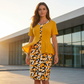 Komplet damski 2-częściowy: top peplum i spódnica bodycon