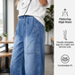 👖 Damskie jeansy: elastyczna talia, luźny krój, skrócone nogawki