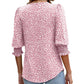 Damskie Casual Bluzy z Trzy Czwarte Rękawem