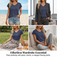 Damski Casual T-shirt z Dekoltem w Szpic i Krótkim Rękawem