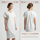 Damski Casual T-shirt Sukienka z Dekoltem w Serek i Krótkim Rękawem