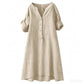 Damski Casual Tunic z Dekoltem w Kształcie Litery V i Guzikami