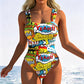 Women's Modern Printed One-Piece Swimsuit