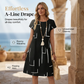Damski luźny wakacyjny midi dress
