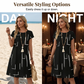 Damski luźny wakacyjny midi dress