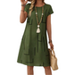 Damski luźny wakacyjny midi dress