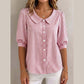 Damski pasek w paski z bufkami i guzikami