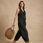 🎁New Arrivals 50% OFF💥 Sleeveless Cowl Neck Jumpsuit – Halter, Wide-Leg, Elegant 🍷