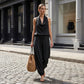 🎁New Arrivals 50% OFF💥 Sleeveless Cowl Neck Jumpsuit – Halter, Wide-Leg, Elegant 🍷