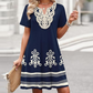 Sukienka damska casual w stylu boho z kwiatowym wzorem