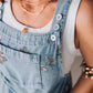 Damski Luźny Jumpsuit Dżinsowy z Nadrukiem
